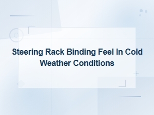 Steering Rack Binding Feel in Cold Weather Conditions