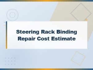 Steering Rack Binding Repair Cost Estimate
